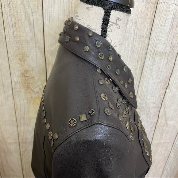 Moschino Cheap and Chic Leather Studded Jacket - Picture 5 of 16